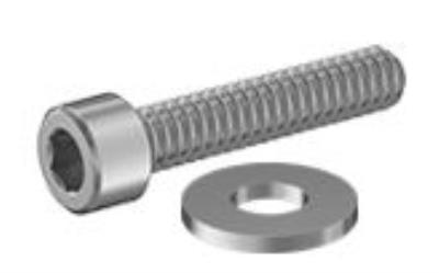 m2.5x0.45 threaded stainless steel socket head cap screw with stainless steel washer for 3711 series accelerometers (not off-ground)